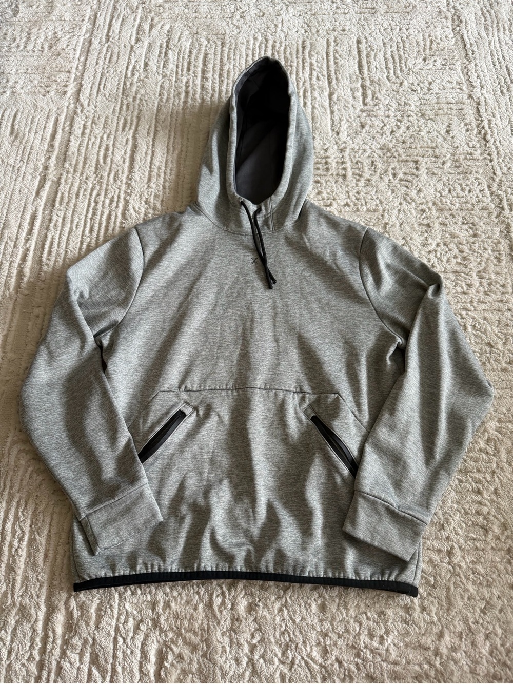 Xersion Men's Light Gray Zip-Up Hooded Sweater